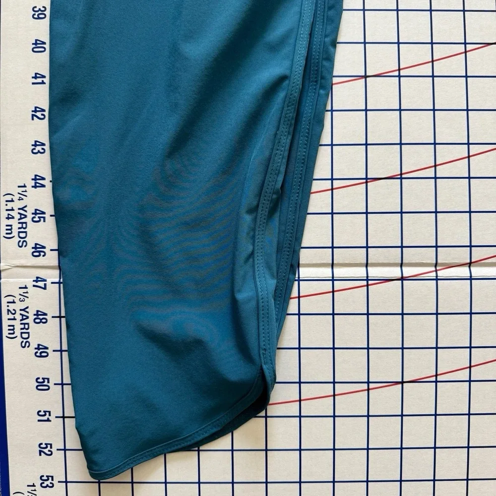 Patagonia Womens Fleetwith Romper Teal Jumpsuit XS Crossover Back Athleisure - Picture 12 of 14